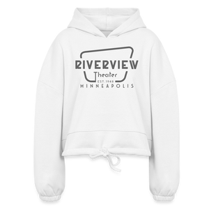 Women's Cropped Hoodie - white