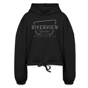 Women's Cropped Hoodie - black