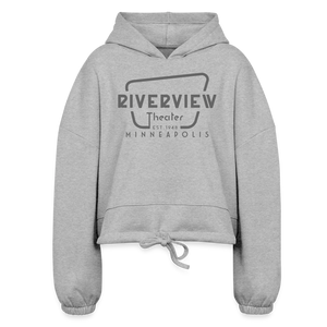 Women's Cropped Hoodie - heather gray